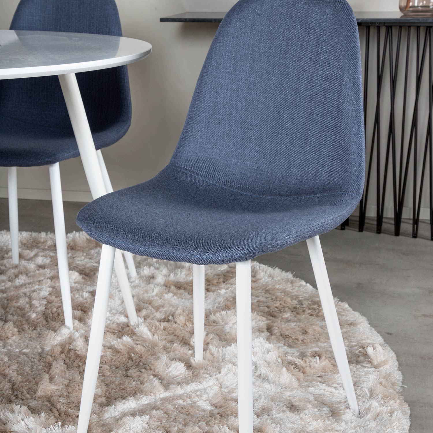 Spisegruppe Venture Home Plake med 4 Pobbie Stoler Polyester Rundt