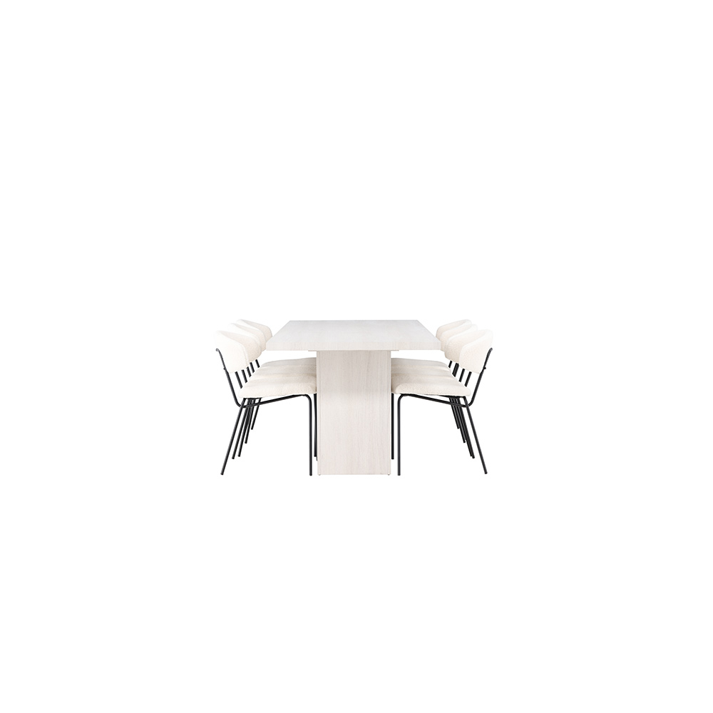 Spisegruppe Venture Home Olga med 6 stk Chico Stoler