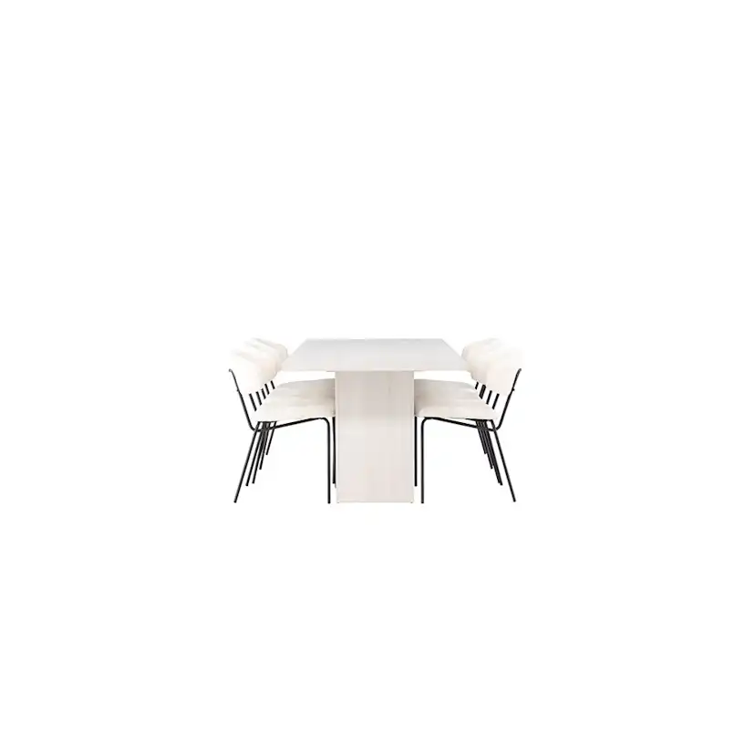 Spisegruppe Venture Home Olga med 6 stk Chico Stoler