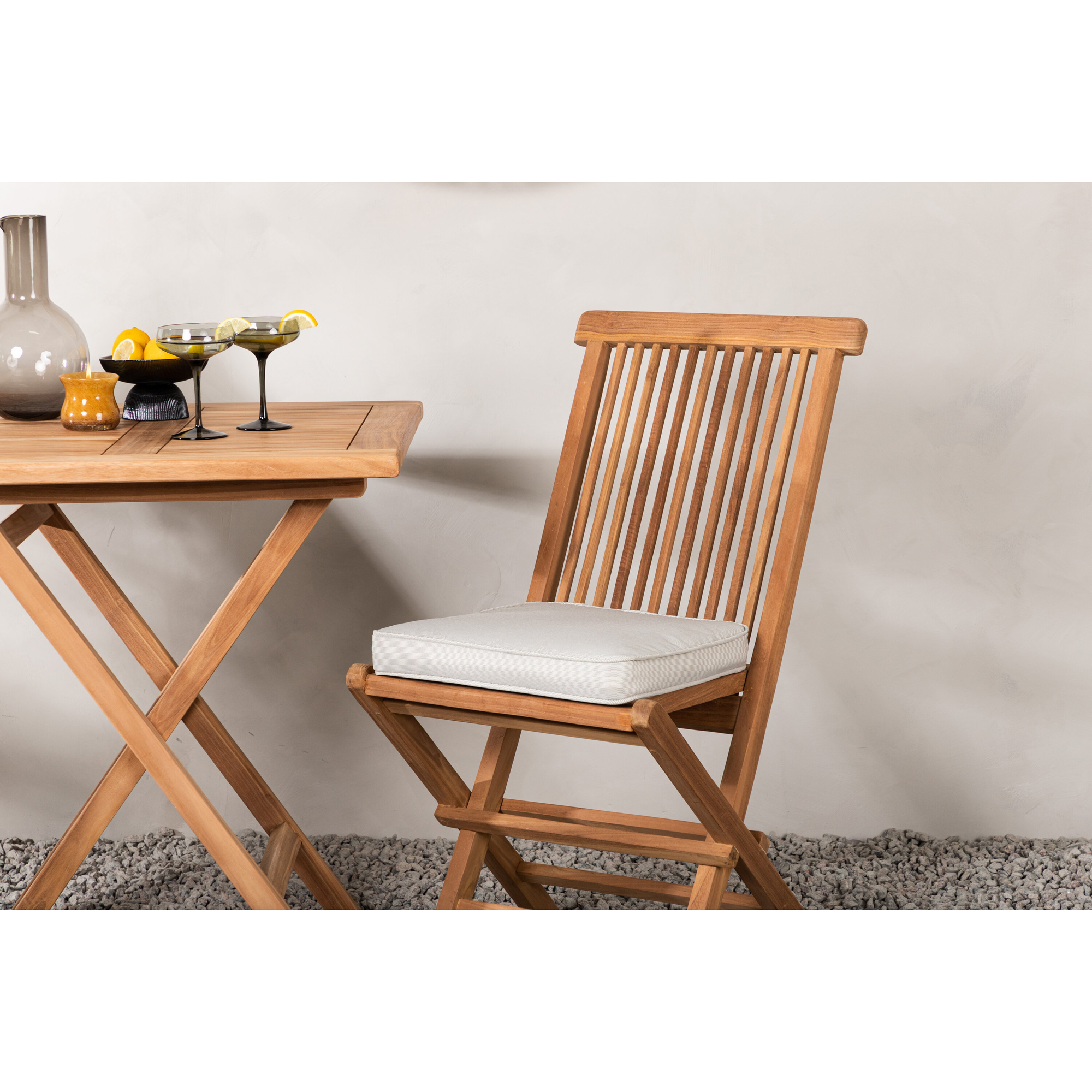 Spisegruppe Venture Home Kenya Klaffebord med 2 Kenya FällStoler med Pute