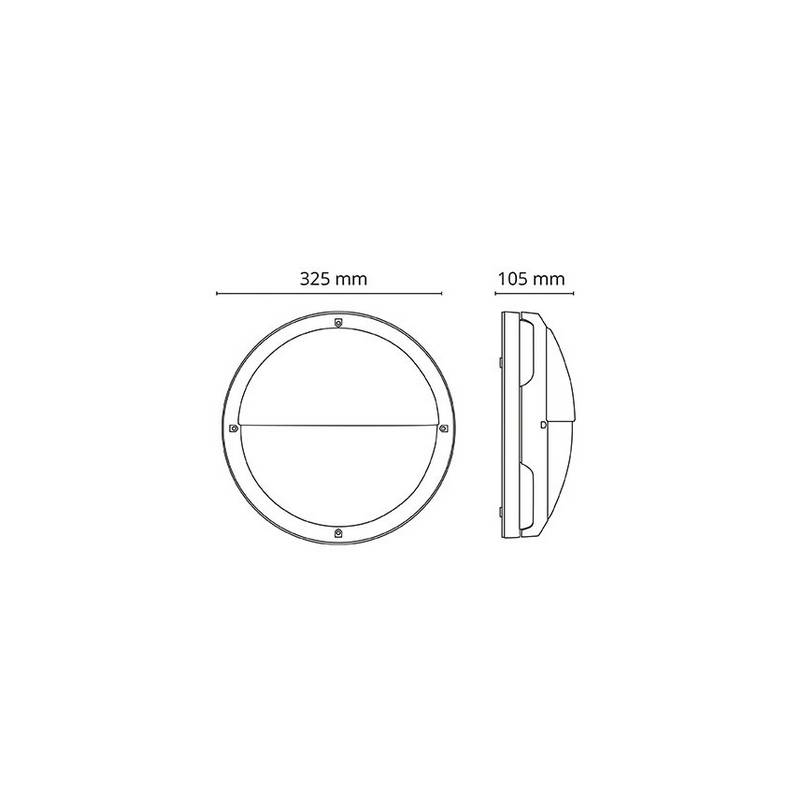 Tak/Vegglampe SG ARMATUREN Tardo Grafit 2000 LED 3000K Ip65