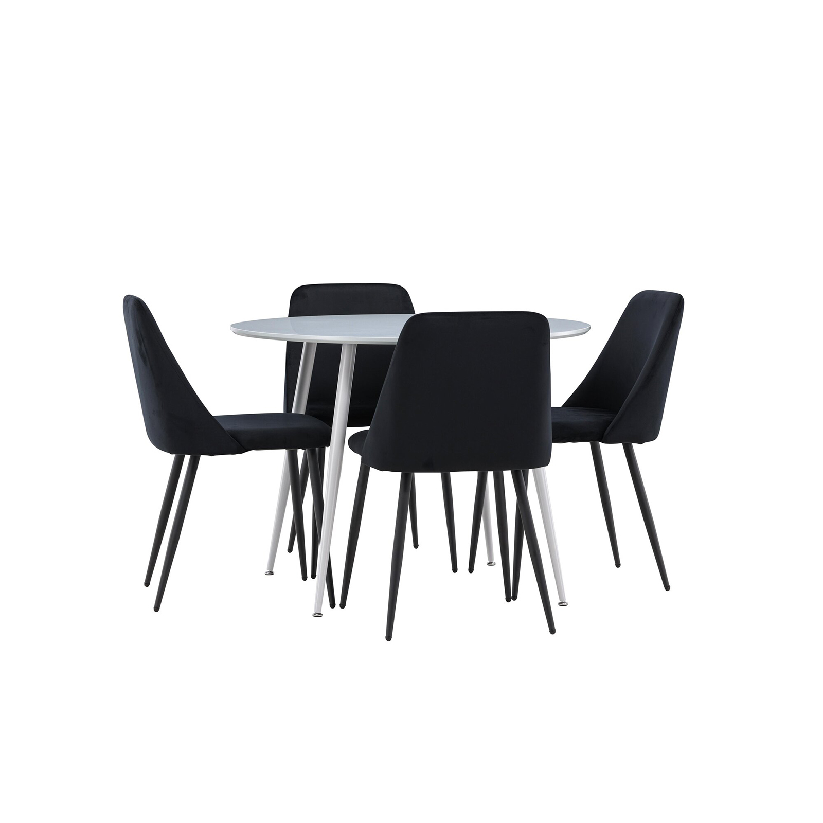 Spisegruppe Venture Home Plaza Ø100 med 4 stk Night Stoler