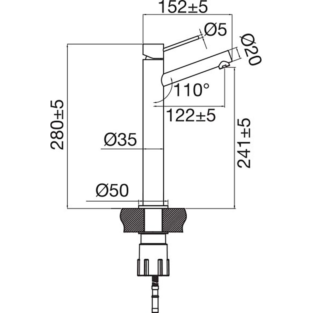 Servantbatteri Scandtap Steel Vector High