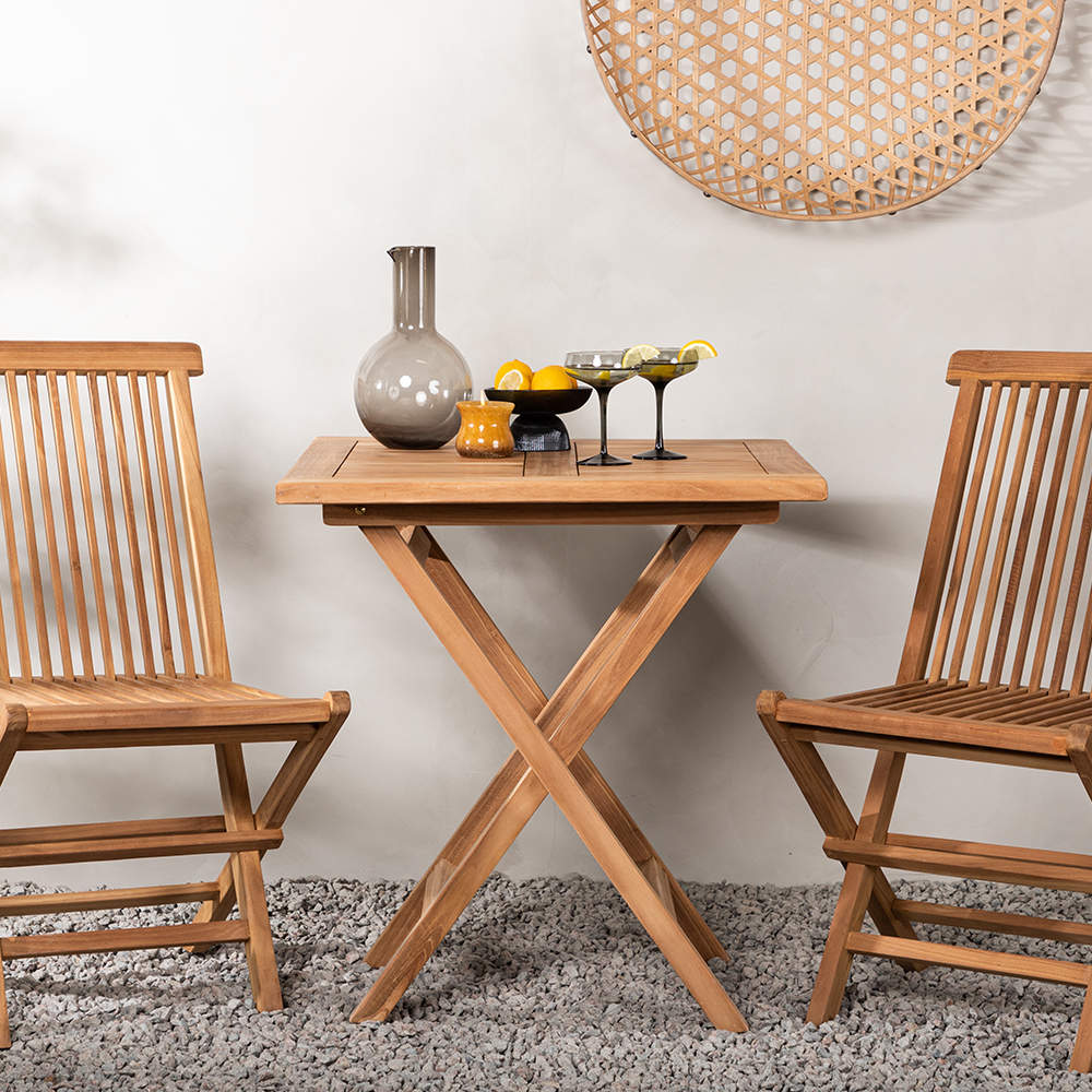 Cafégruppe Venture Home Kenya Klaffbord med 2 Kenya Stoler