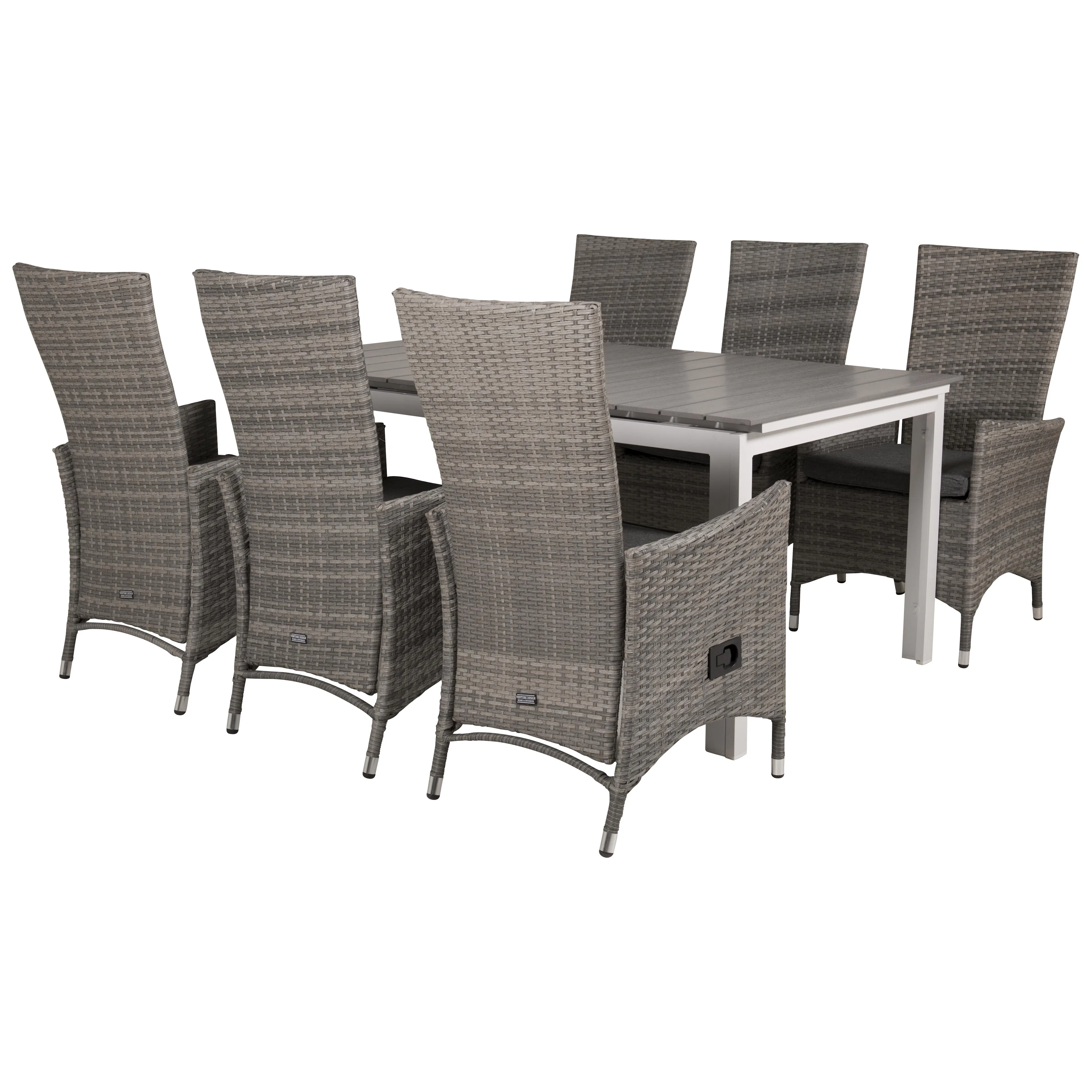 Spisegruppe Venture Home Lova 160/240 med 6 Pishi Stoler