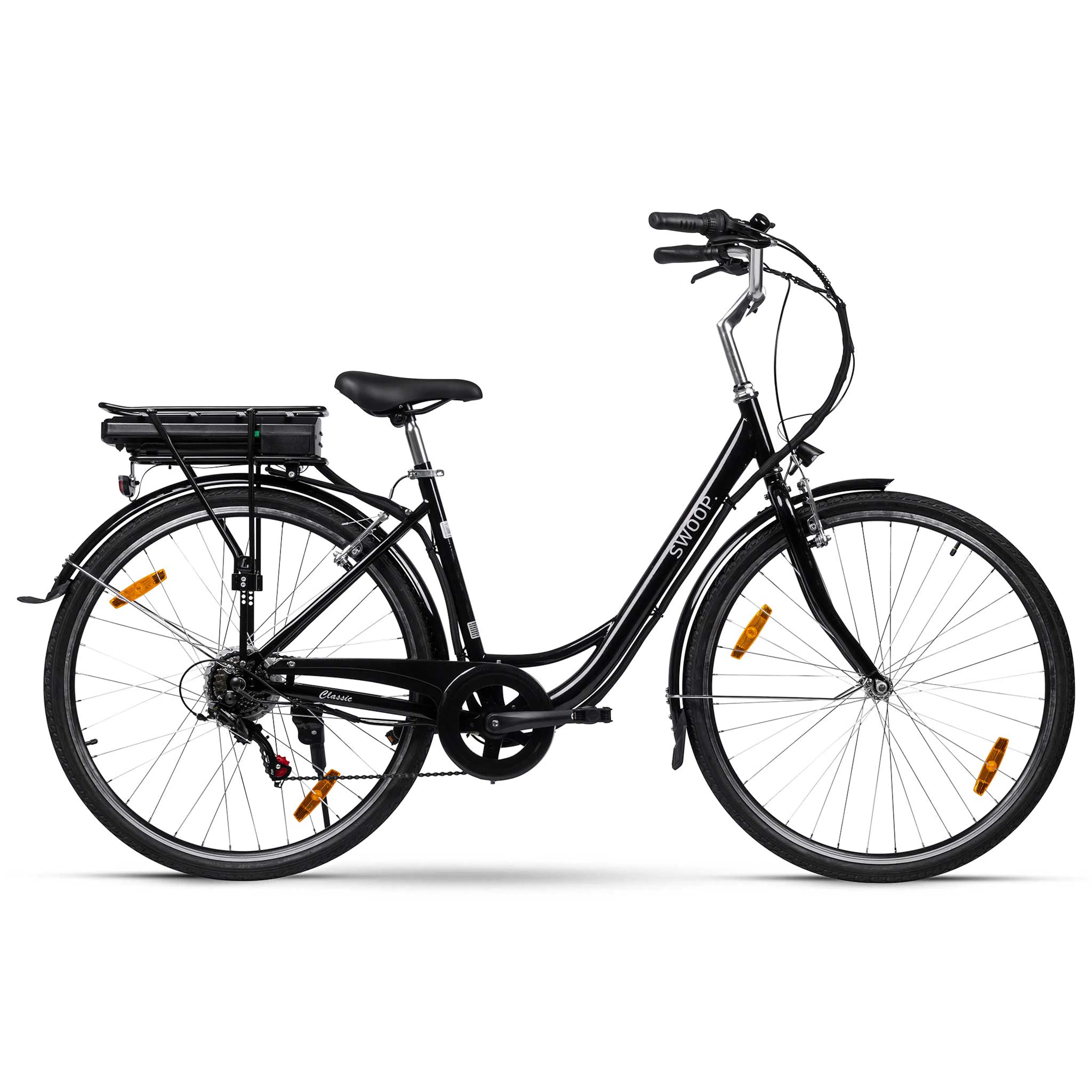 El-sykkel Swoop Classic, dame 28" Sort