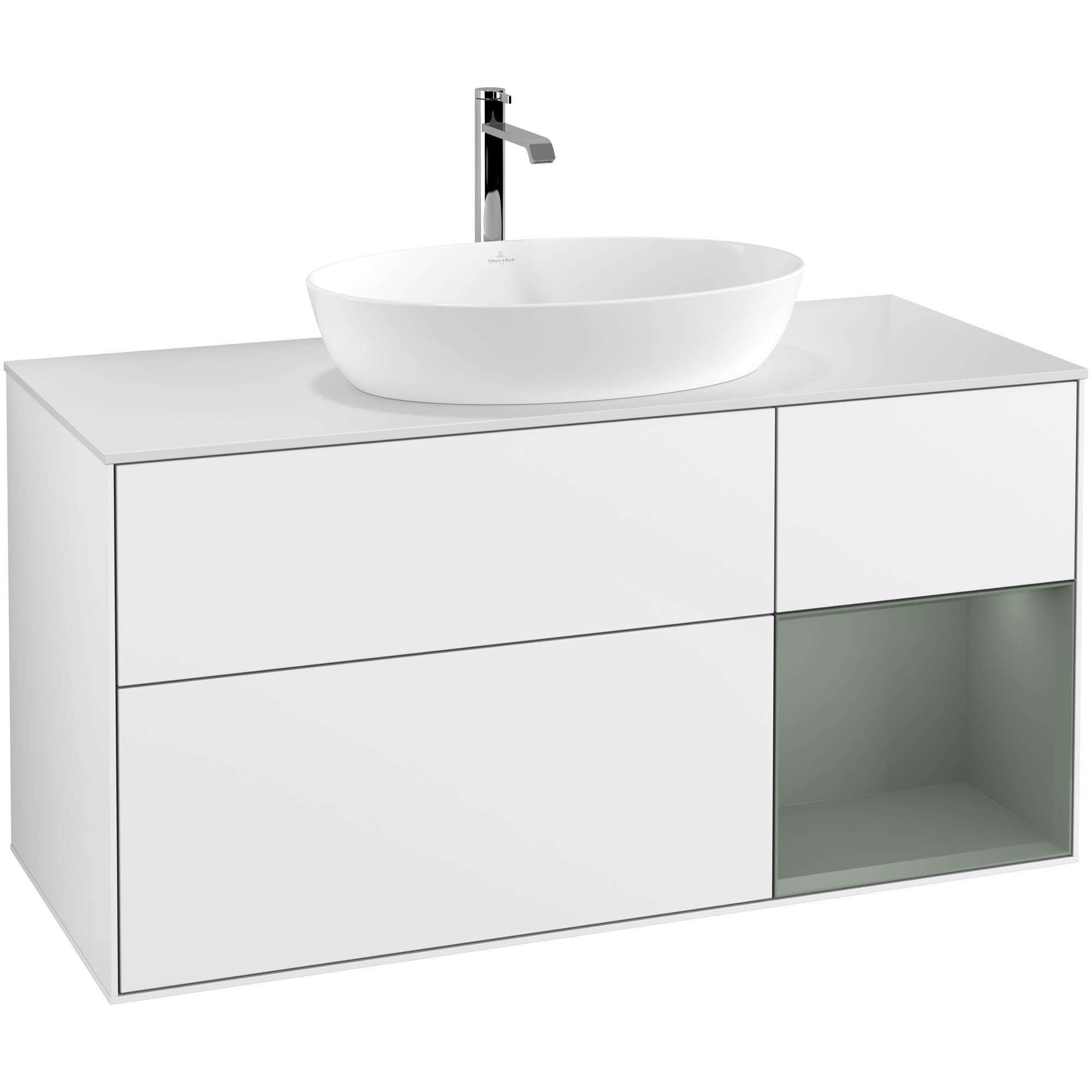 Tvättställsskåp Villeroy & Boch Finion med 3 Lådor Hylla och Bänkskiva för Fristående Tvättställ från Artis & Collaro | badrum - badrumsmobler - tvattstallsskap-och-kommod | KakelKungen