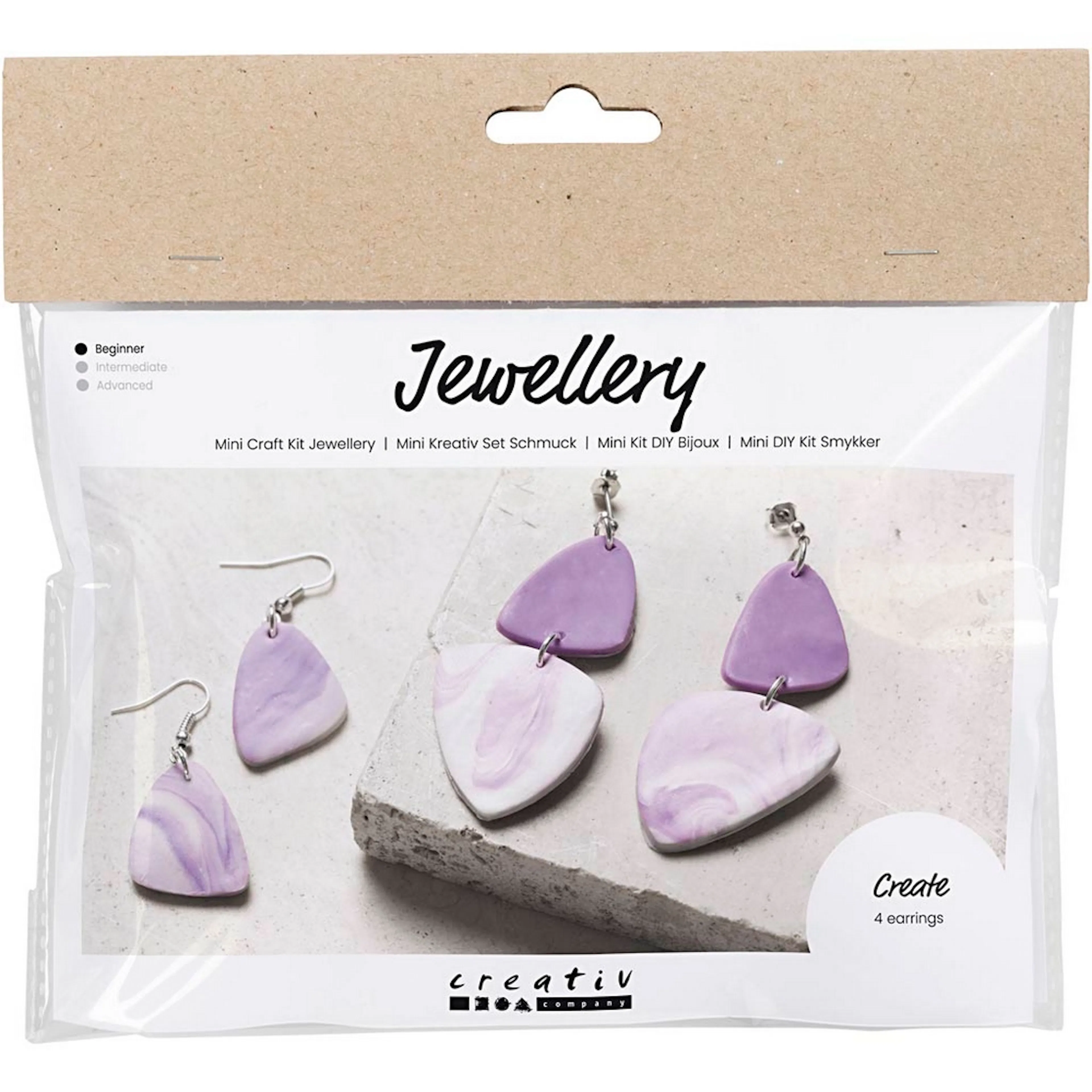 Hobbysett Creativ Company Mini DIY Kit Smykker Marmorerte øreringer