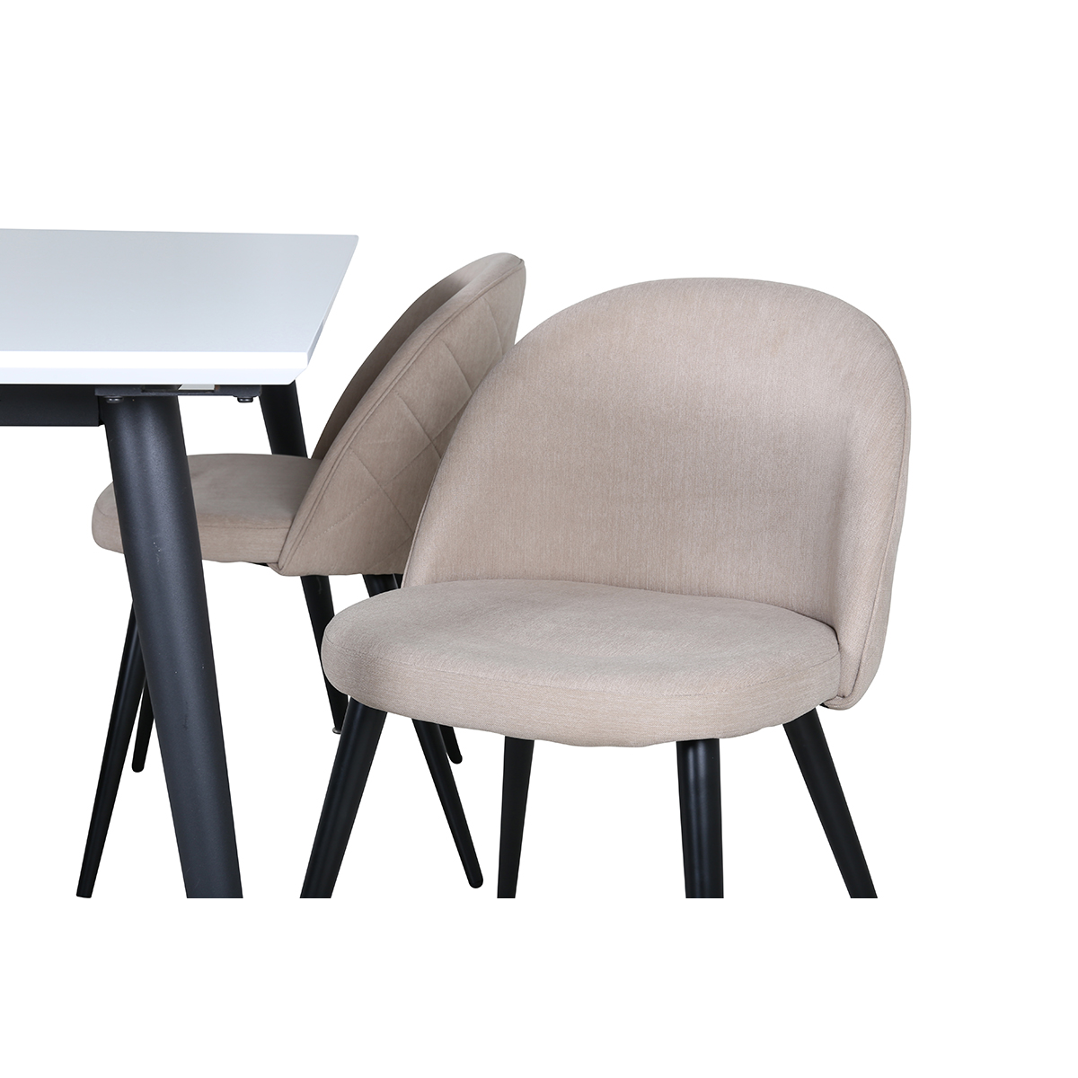 Spisegruppe Venture Home Jolie med 4 Valentina Stitcthes Stoler Polyesterlinen