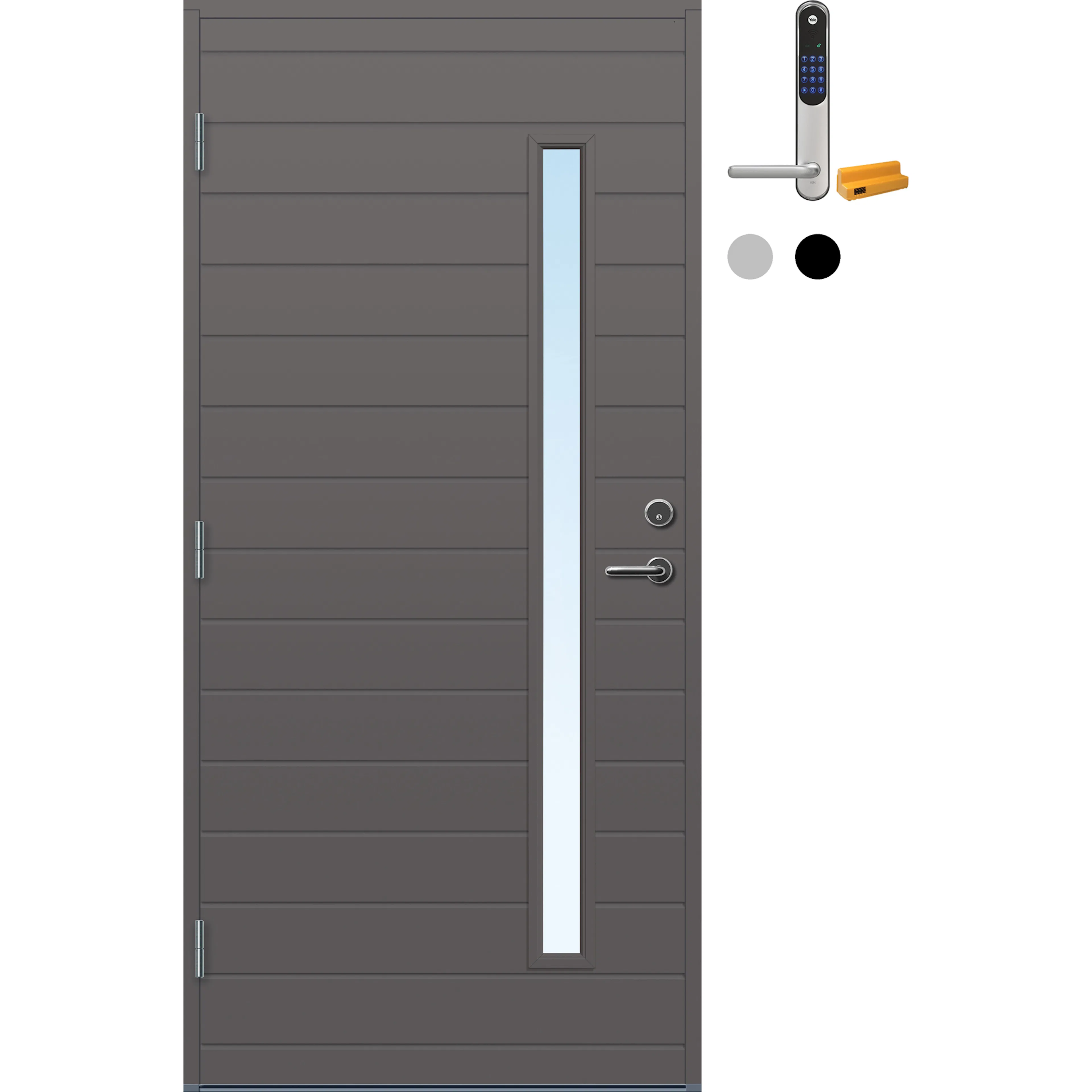 Ytterdør Bygg1 Sotra med Yale Doorman Classic Home