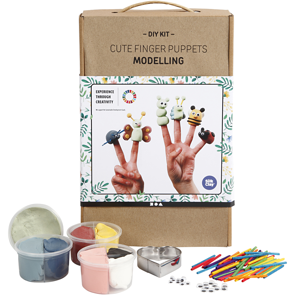 Materiellsett Creativ Company Søte Fingerdukker 1 Sett
