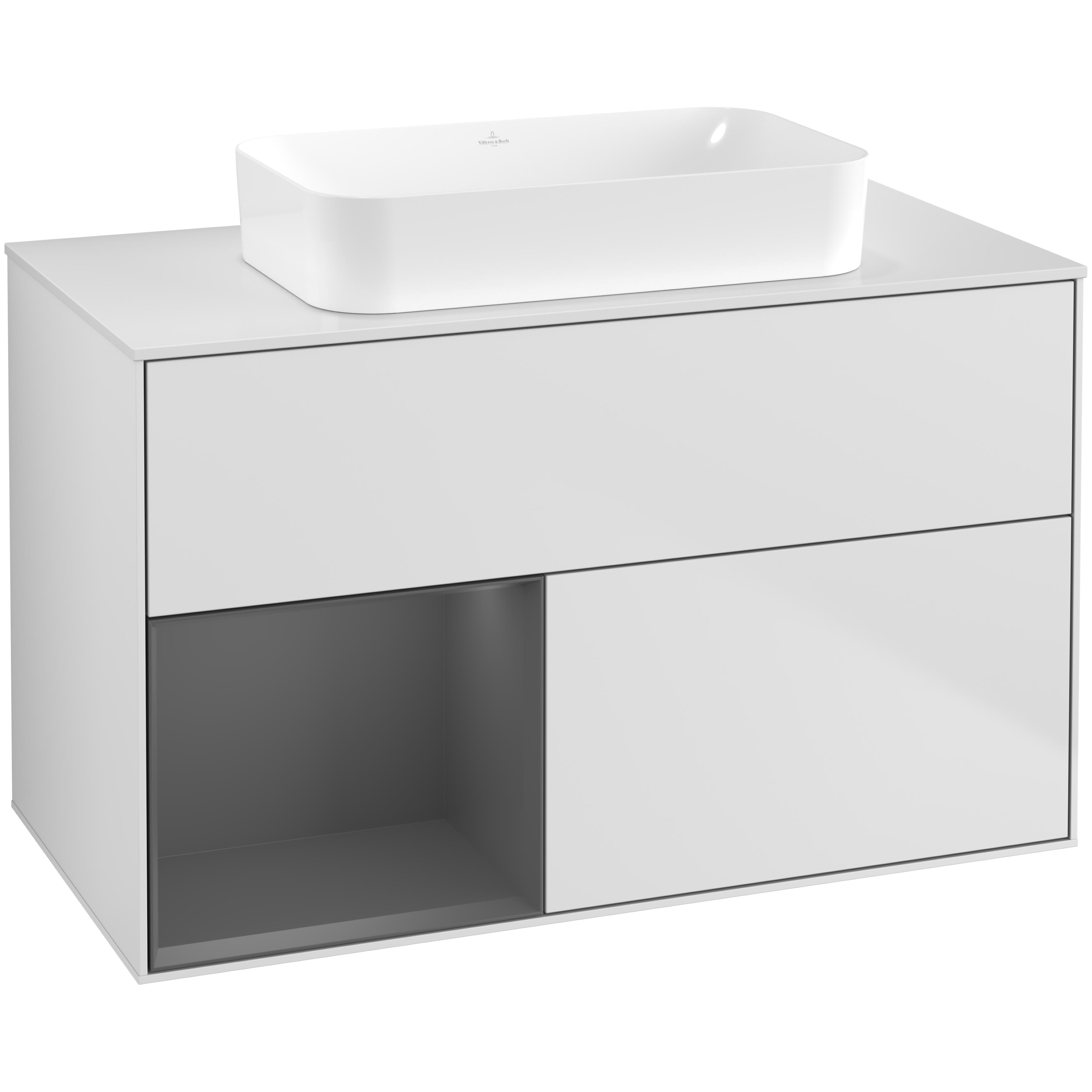 Tvättställsskåp Villeroy & Boch Finion med 2 Lådor Hylla och Bänkskiva för Fristående Tvättställ