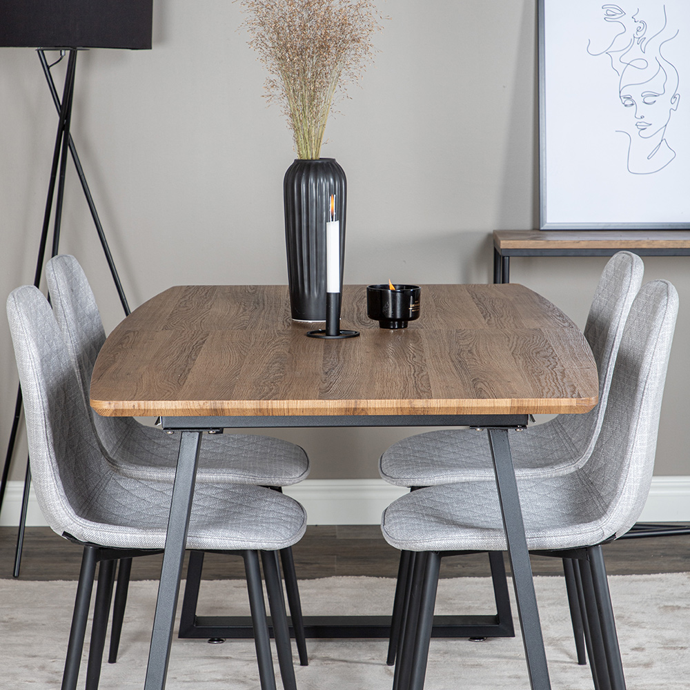 Spisegruppe Venture Home Ina med 4 Phoi Stoler Polyester