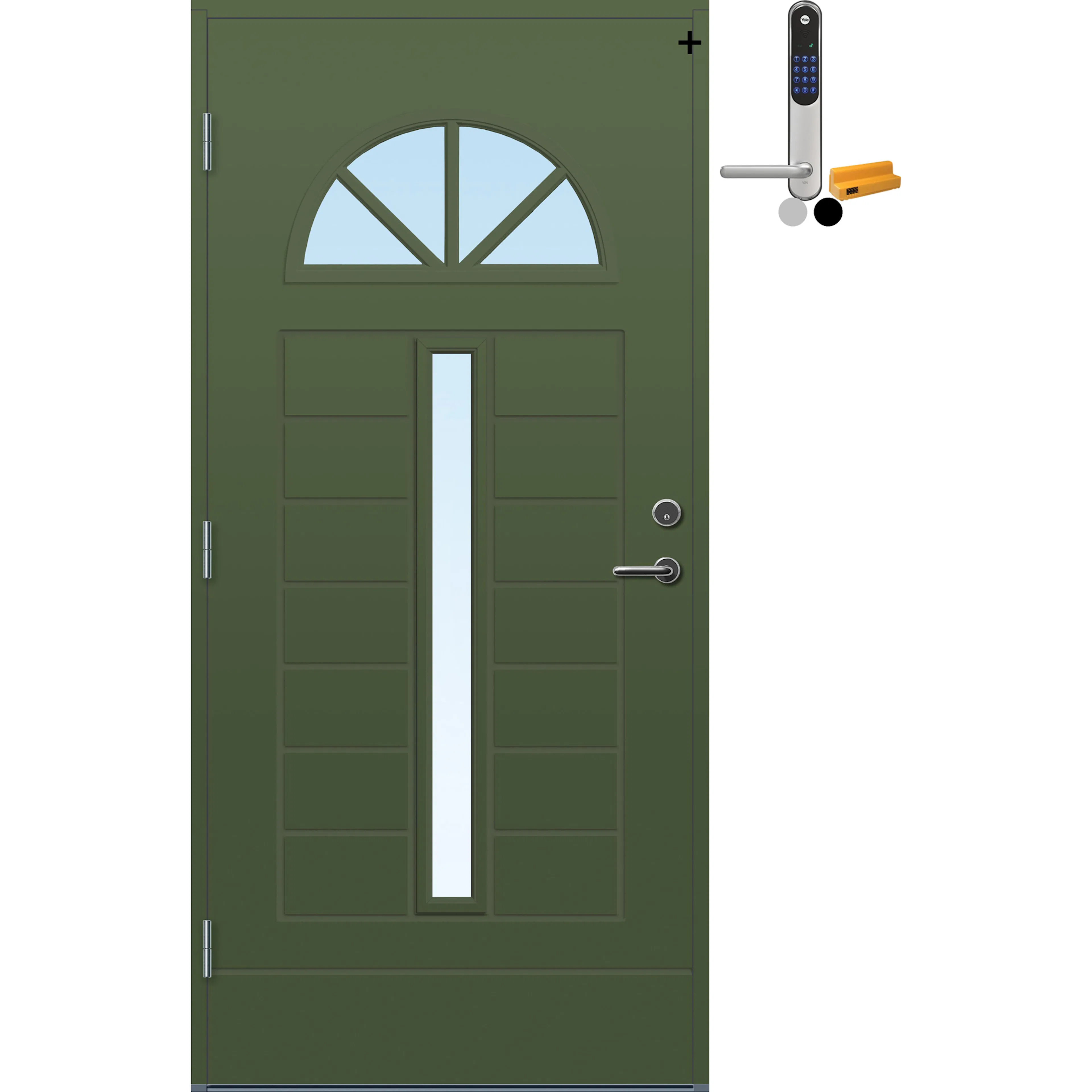 Ytterdør Bygg1 Lyngdal med Yale Doorman Classic Home