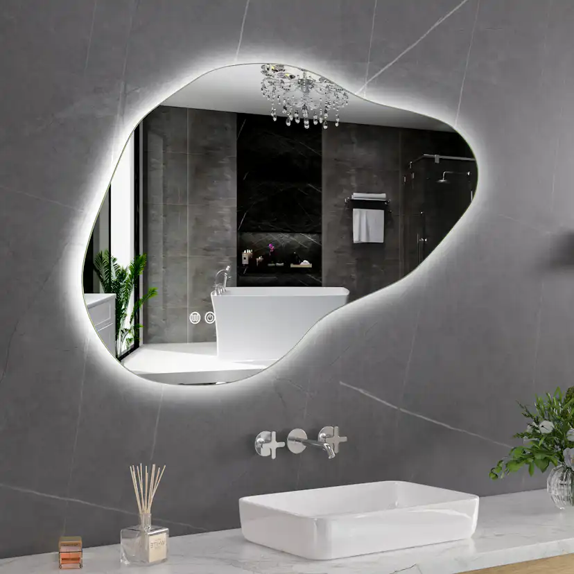Baderomsspeil Lyfco med LED-Belysning 100x65 cm