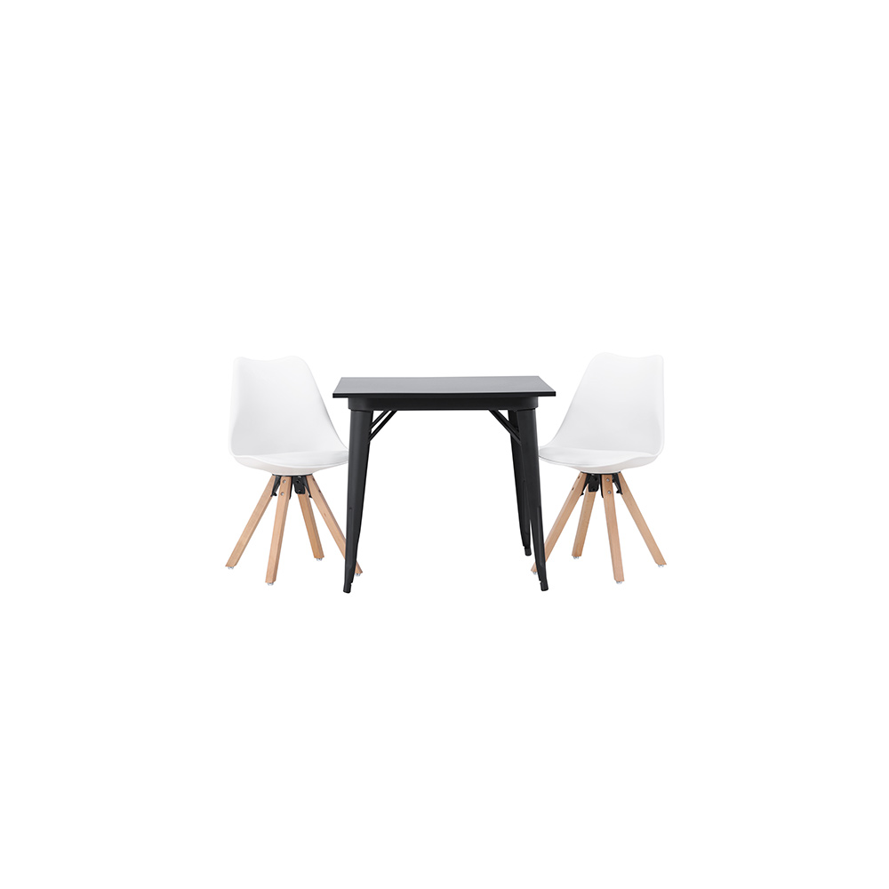 Spisegruppe Venture Home Tempe med 2 stk Zeno Stoler
