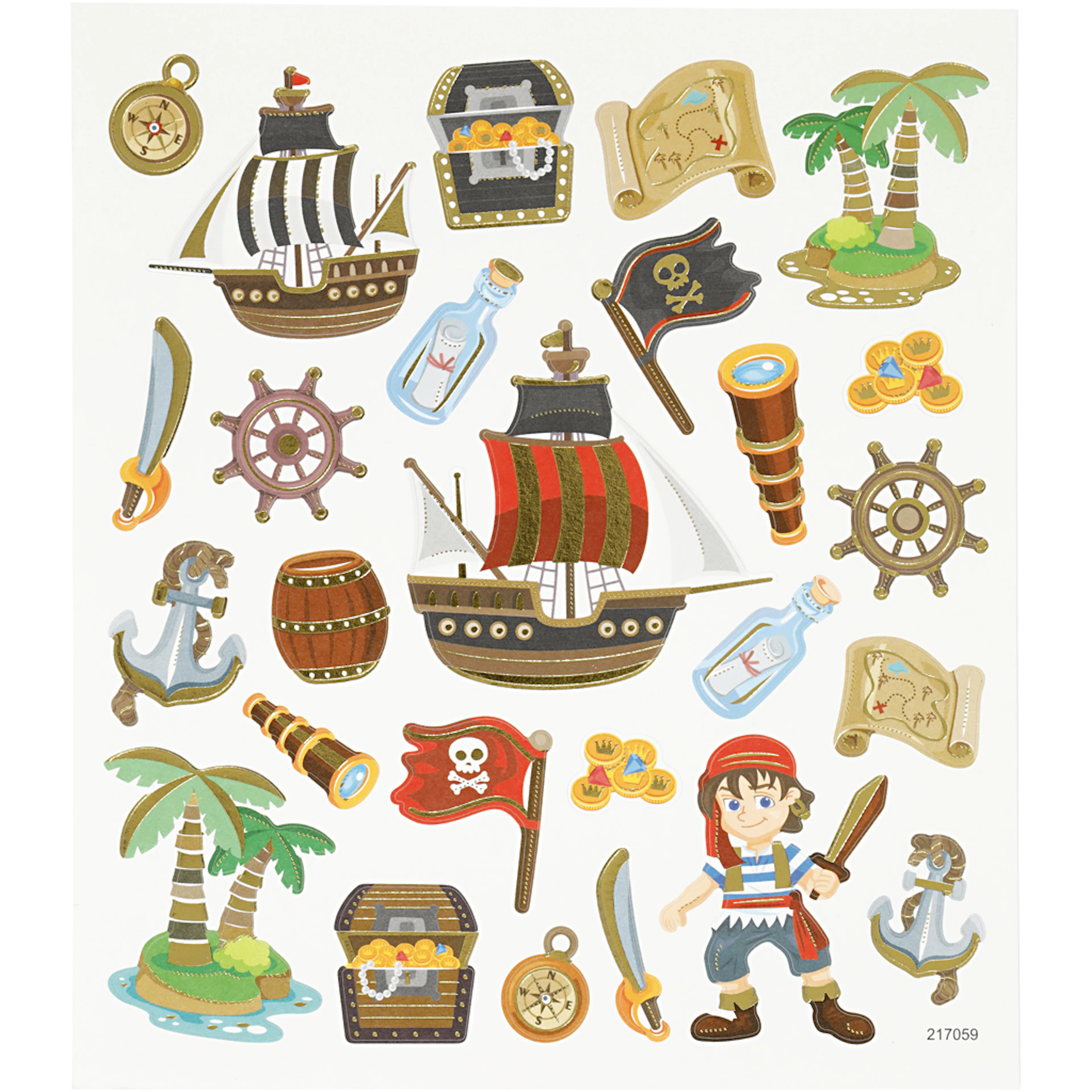 Klistremerker Creativ Company Pirater 15x16,5 cm