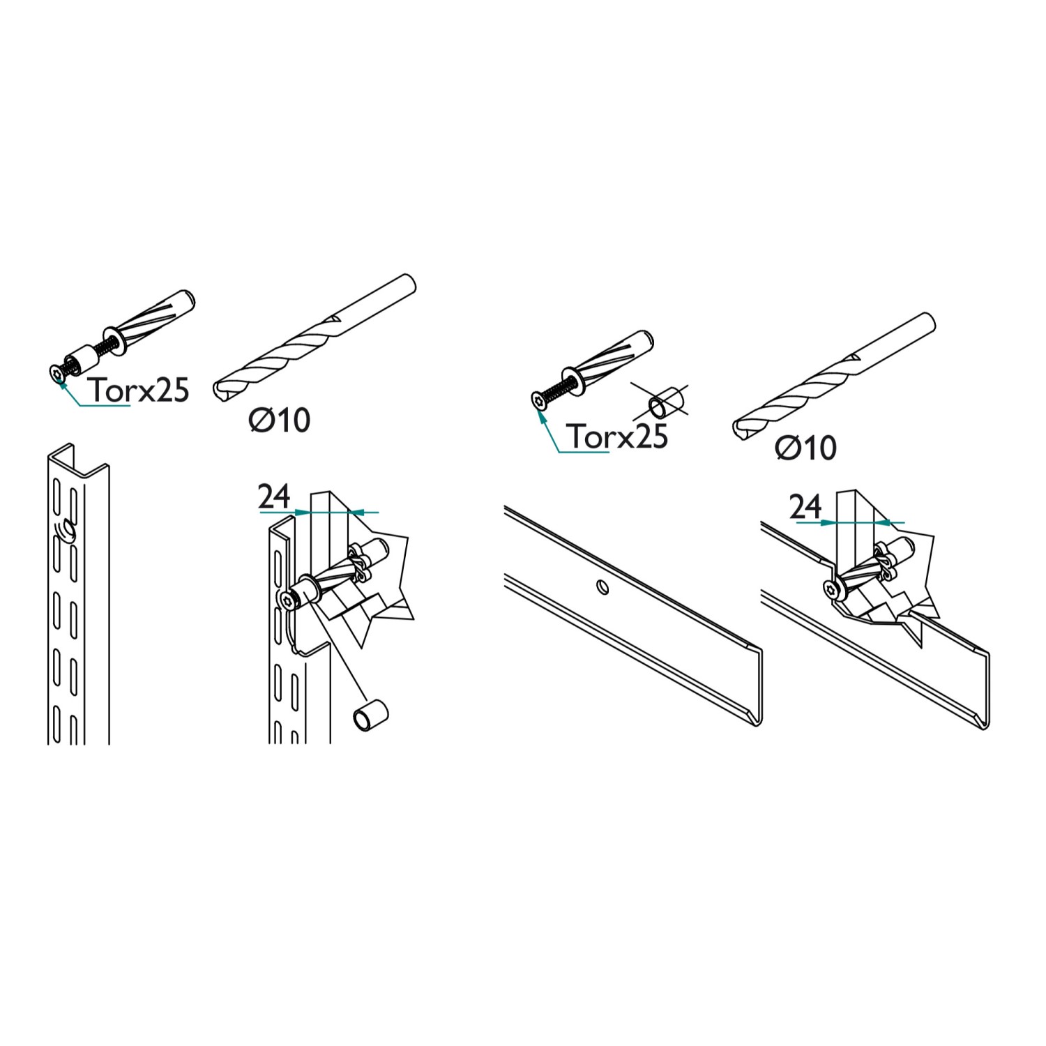 Utvidelsesplugg fra Lundbergs for Dobbelgips Wide 4-Pk