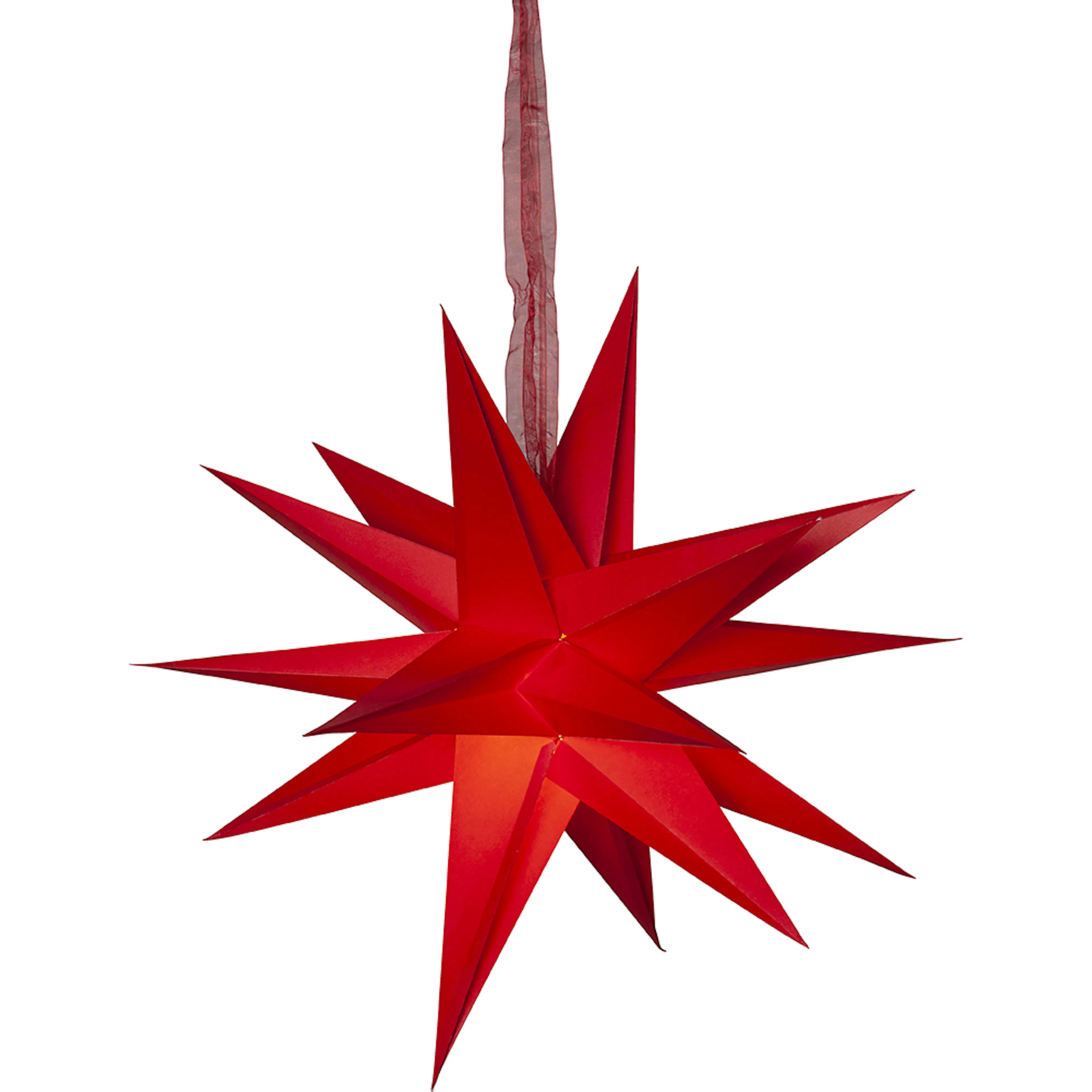 Pappersstjärna December Rød