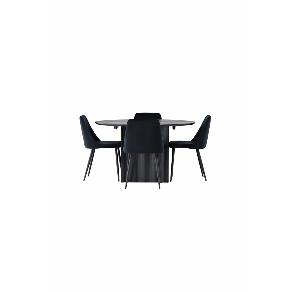 Spisegruppe Venture Home Matilda med 4 Night Fløyel Stoler