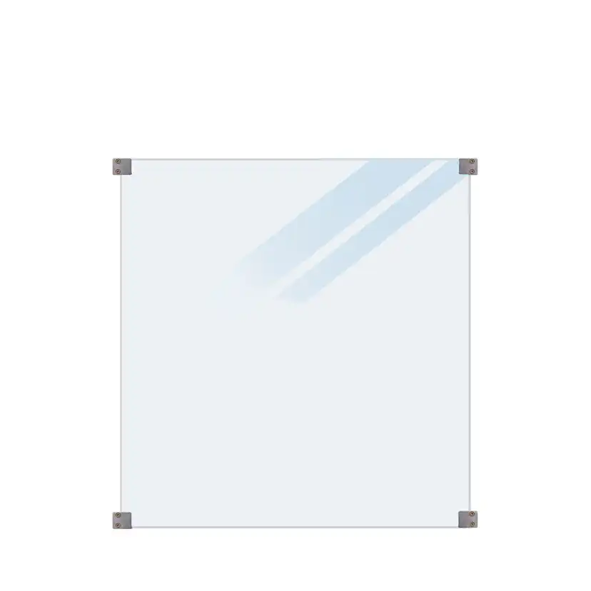 Glassrekkverk PLUS Frostet 90x91 Runde Beslag
