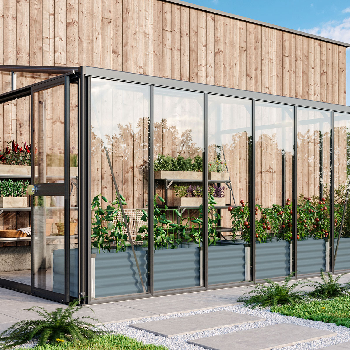 Drivhus Vitavia Helena Vegg 10,56 kvm