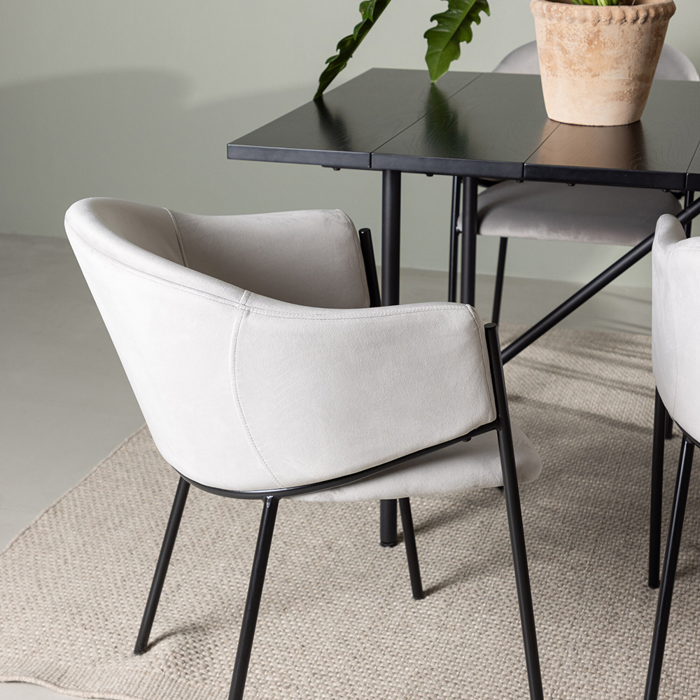 Spisegruppe Venture Home Astrid med 6 Evelina Stoler