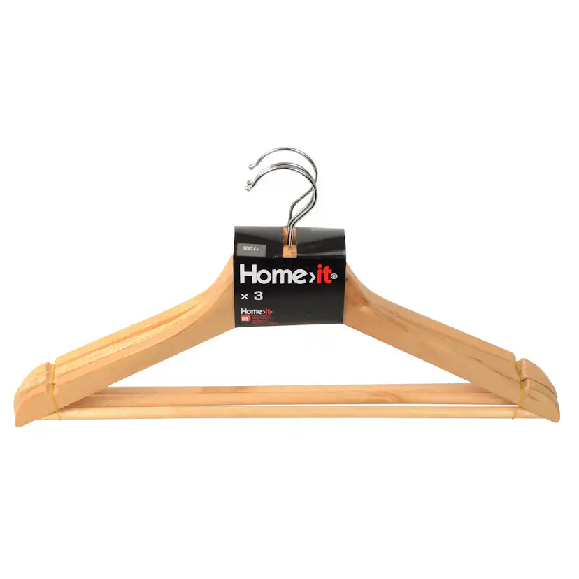 Kleshenger Home it med Buksestang og Sliss 3-pk