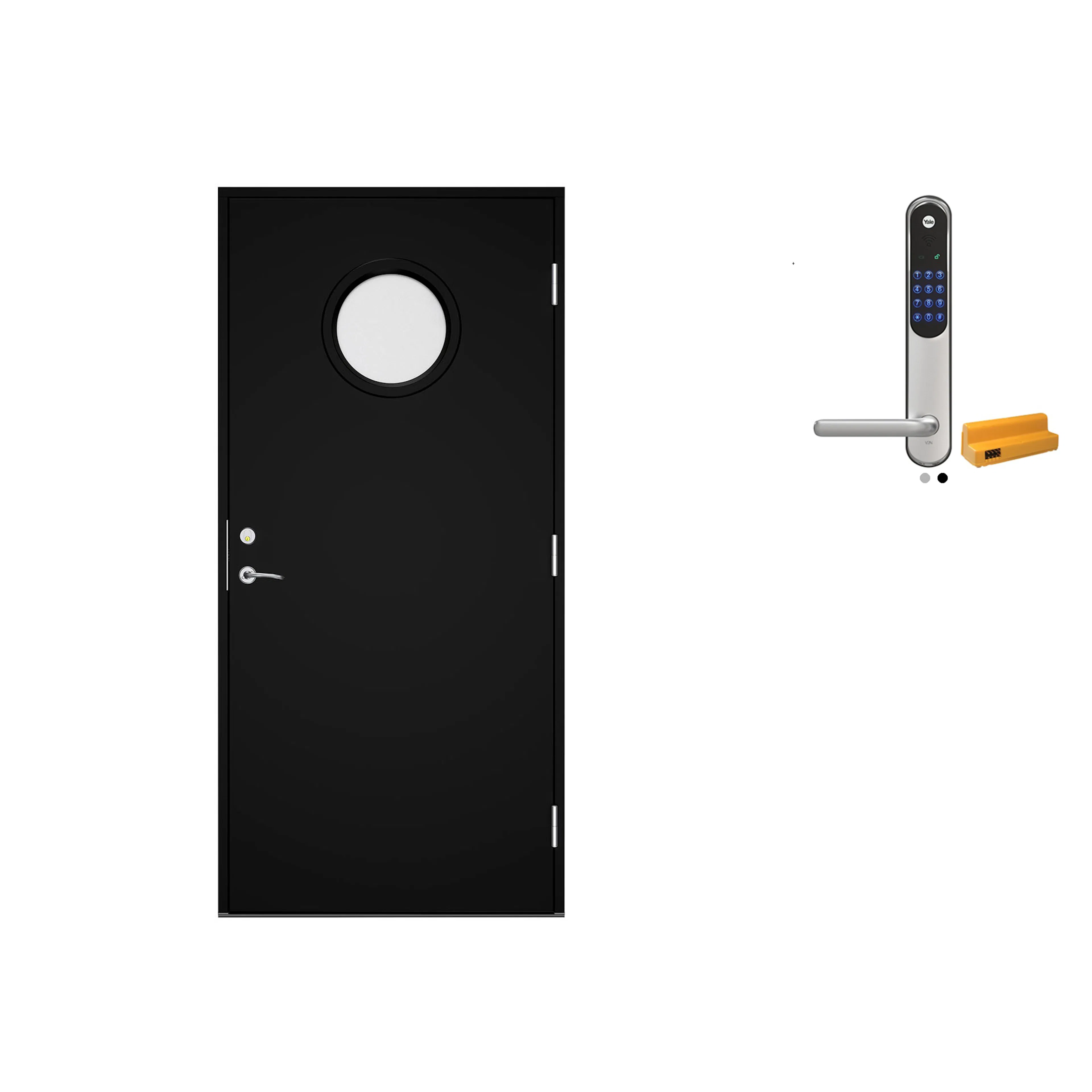 YD Clever-Line+ Sibbo 9x20-S-9000-N, H og Yale Entrus Sort NCS-9000-N Sort 9x20, Høyre