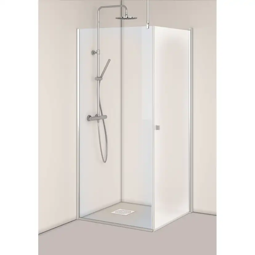 DUSJ IGLOO PRO ST 8 F IW 8 K N Profil: Aluminium, Dør: Frostat/Vegg: Klarglas, Rett Dør: 785 + Fast Vegg 785