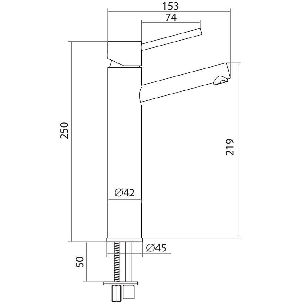 Servantbatteri Strand Stainless Koster Slim KS-2102
