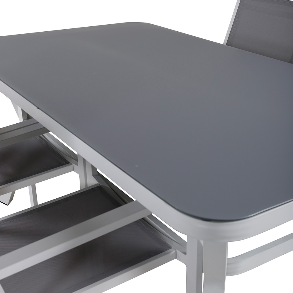 Spisegruppe Venture Home Vyn Hvit med 4 Curz Stablebare Spisestoler