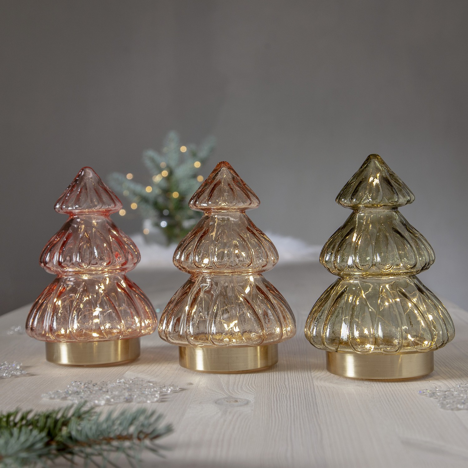 Glassdekorasjon Star Trading Glassgran Abete BO