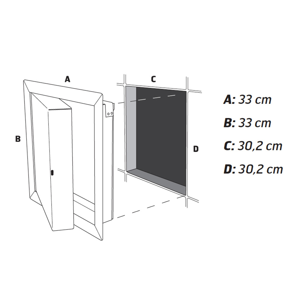 Inspektionslucka Tebo 300x300 mm