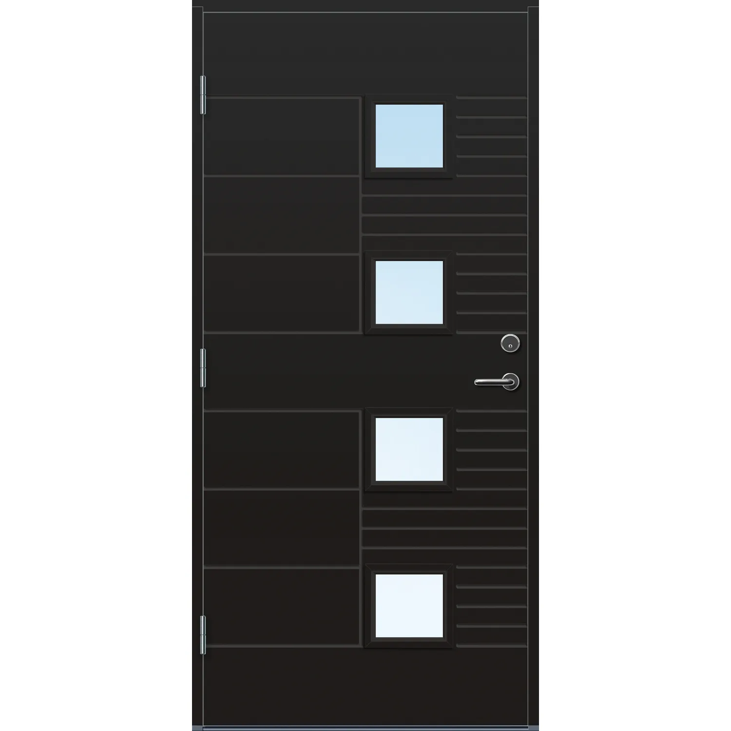 DØR YD STADT 10X21V SORT BxH: 100x210 cm, Venstre, NCS S-9000-N, Svart