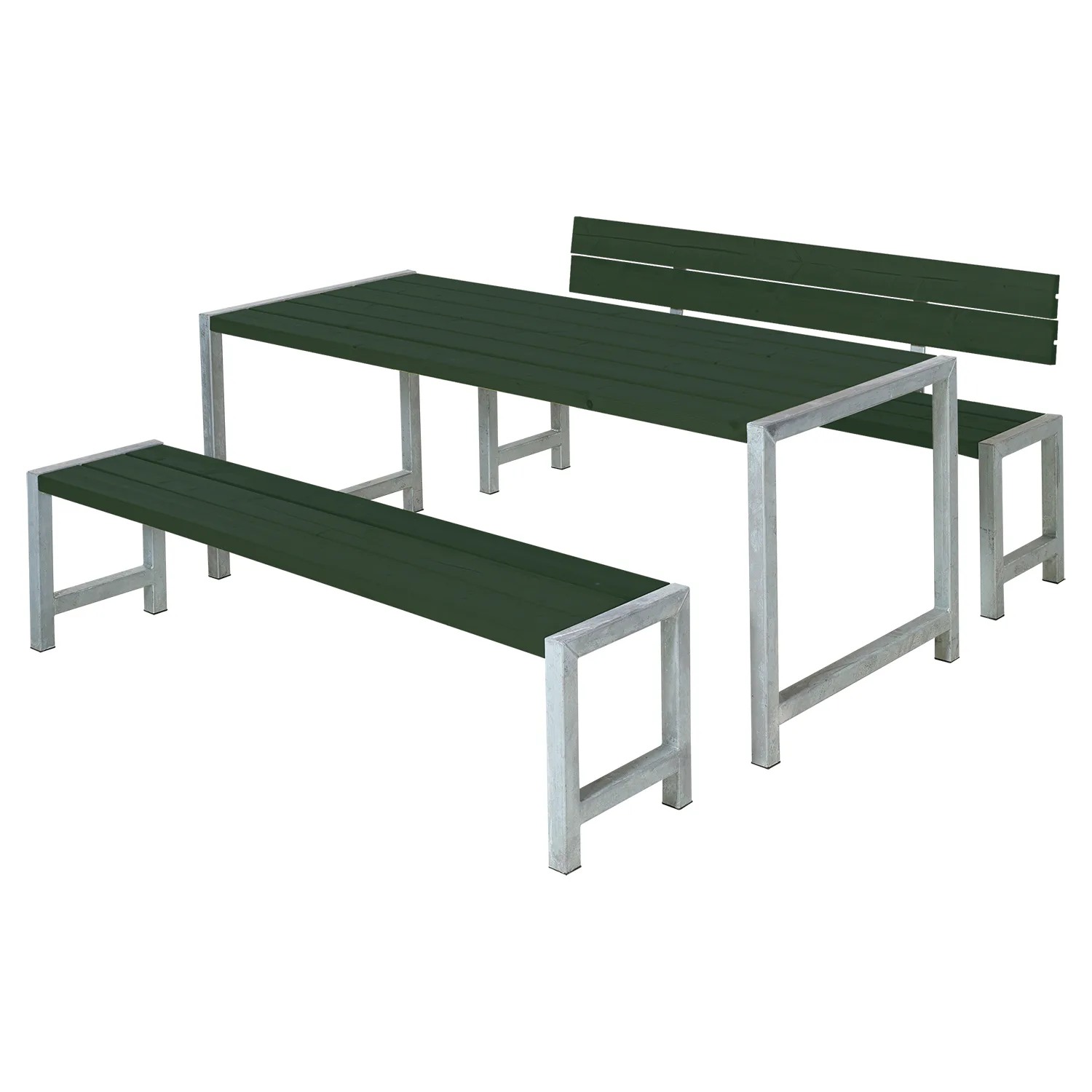 Hagebenksett PLUS Plank 186 cm Grønn