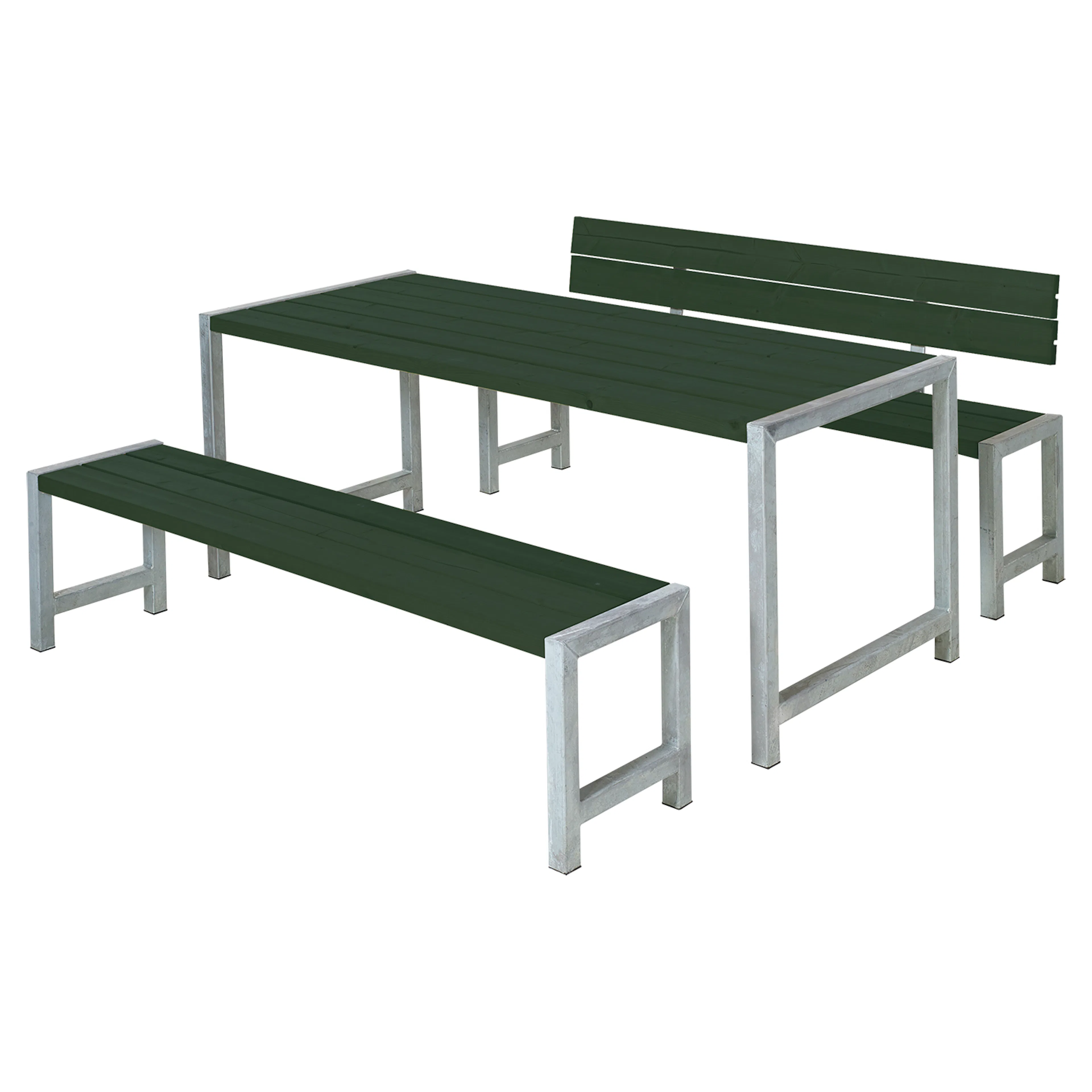 Hagebenksett PLUS Plank 186 cm Grønn