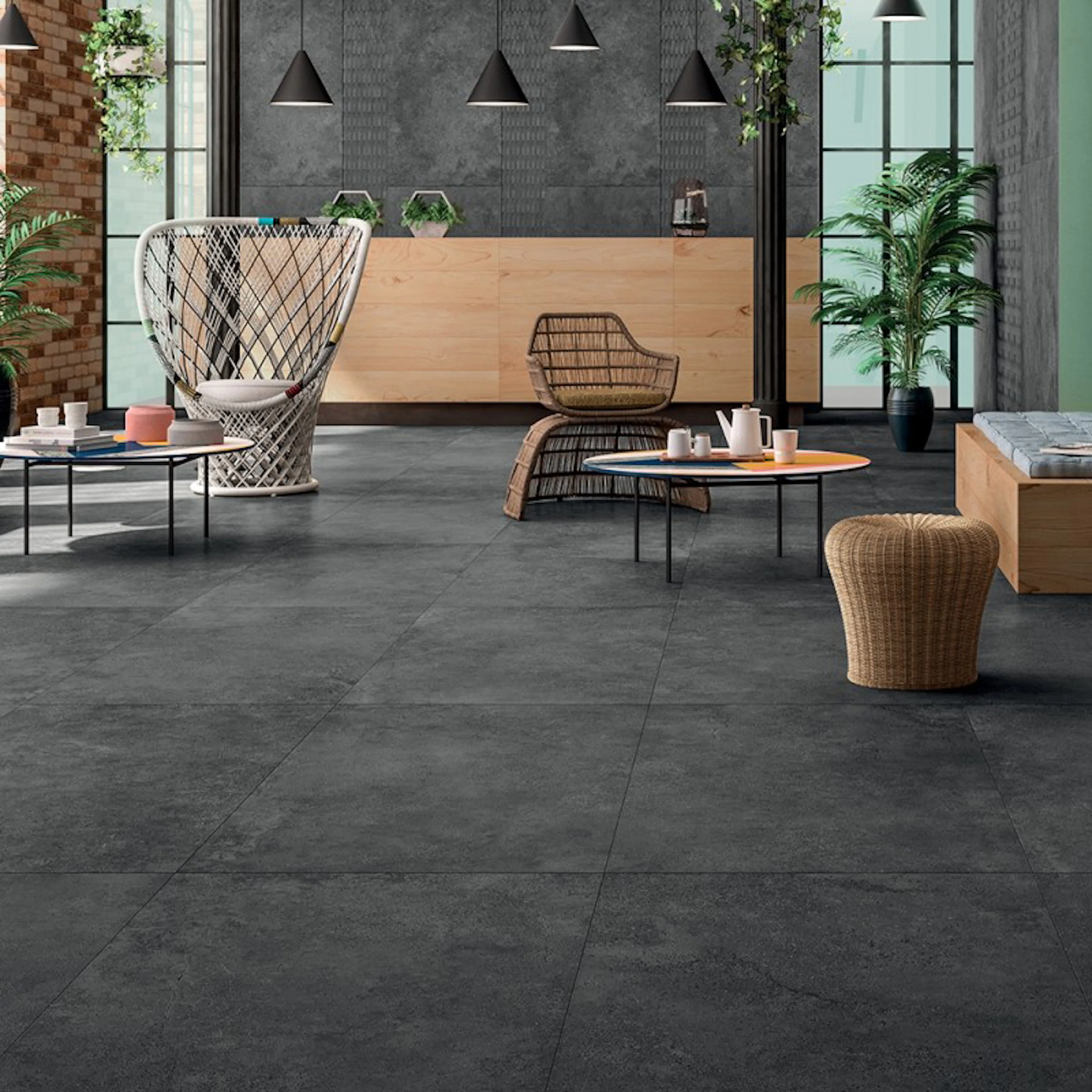 Klinker Marca Corona Street Dark Svart 60x60 cm