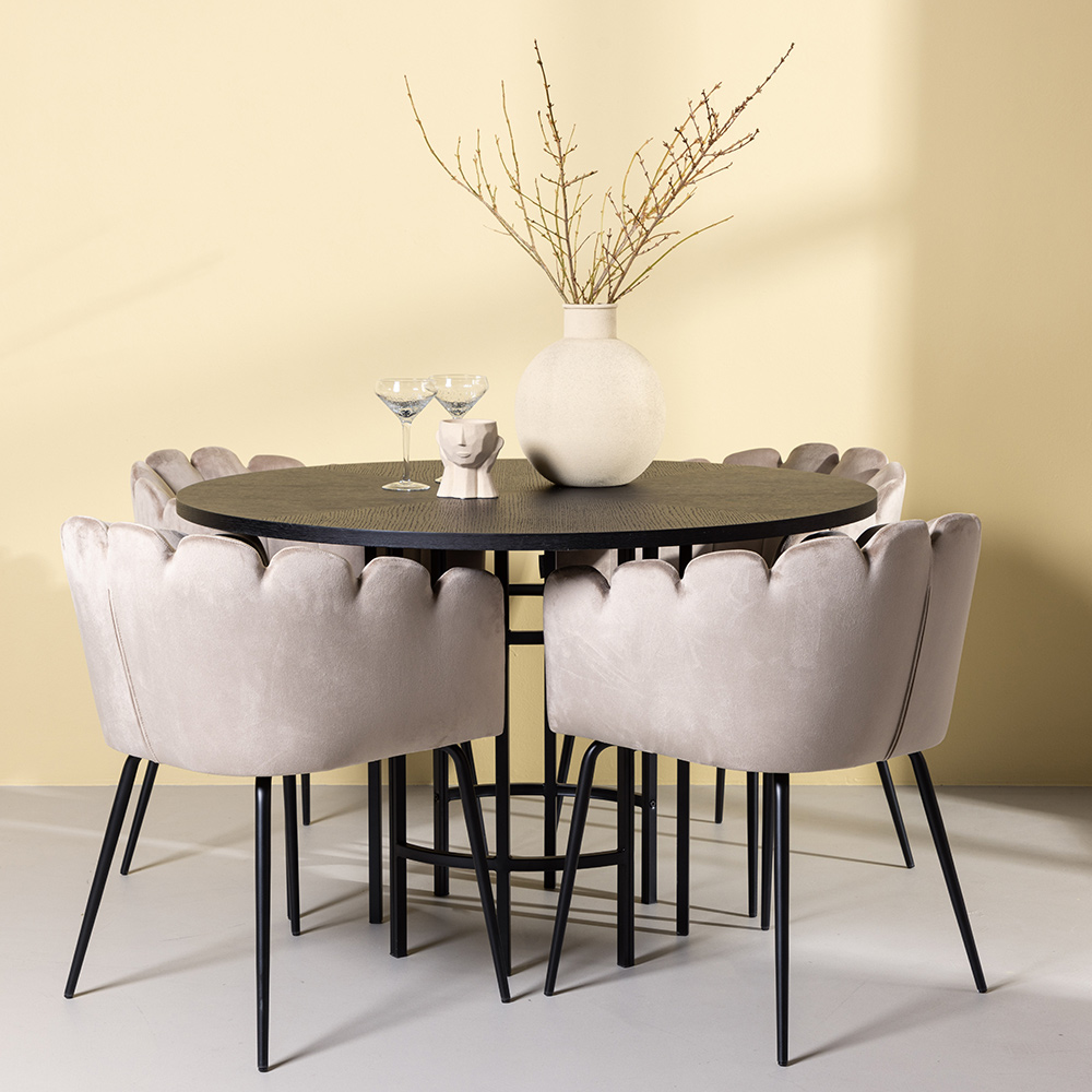 Spisegruppe Venture Home Copenhagen Ø 115 cm med 4 Limhamn Stoler