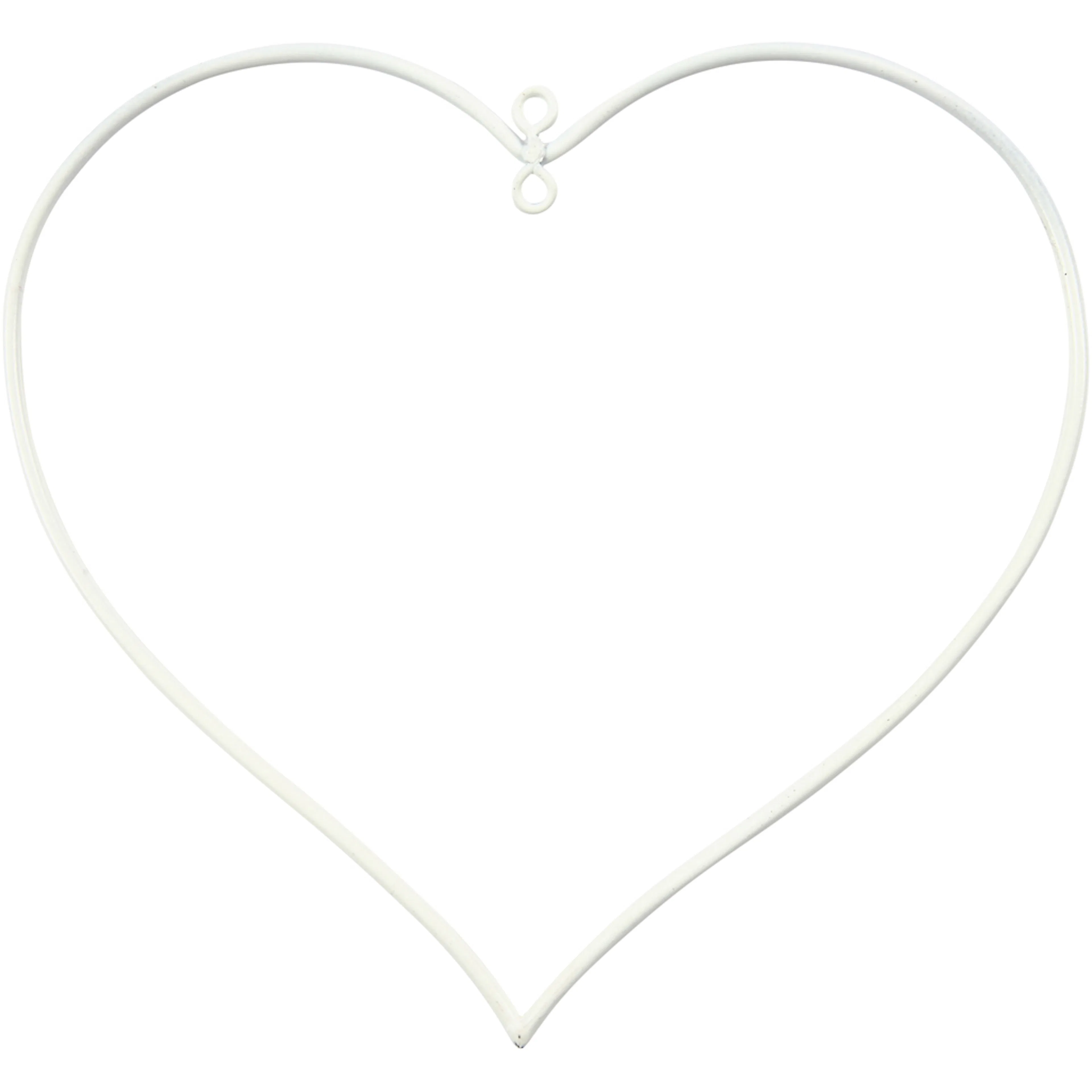 Metallhjerte Creativ Company Hvit 13x13 cm 10 Stk/1 Pk