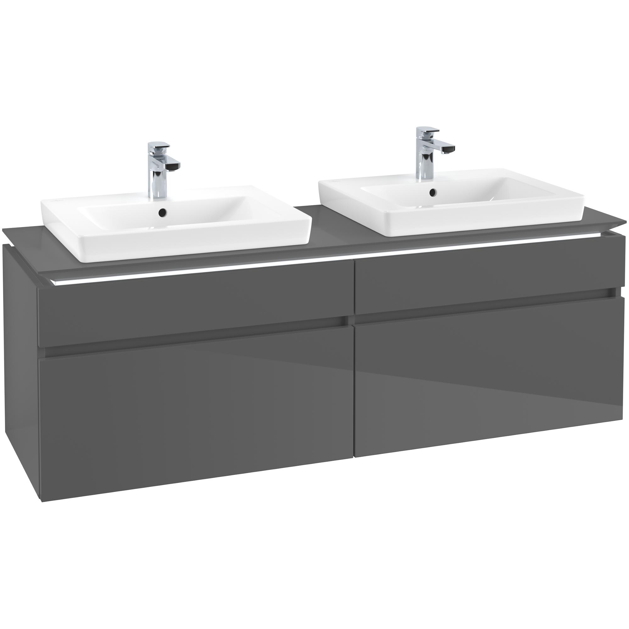 Tvättställsskåp Villeroy & Boch Legato 1600 med 4 Lådor för Två Tvättställ från Finion & Subway | badrum - badrumsmobler - tvattstallsskap-och-kommod | KakelKungen