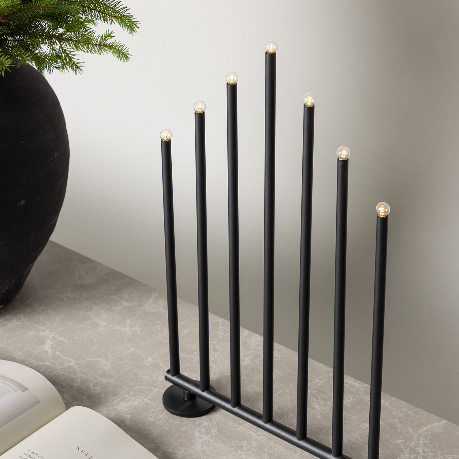 Björnfjället Candlestick 50cm  - Matt Black Dimmer / Sort, 50 cm