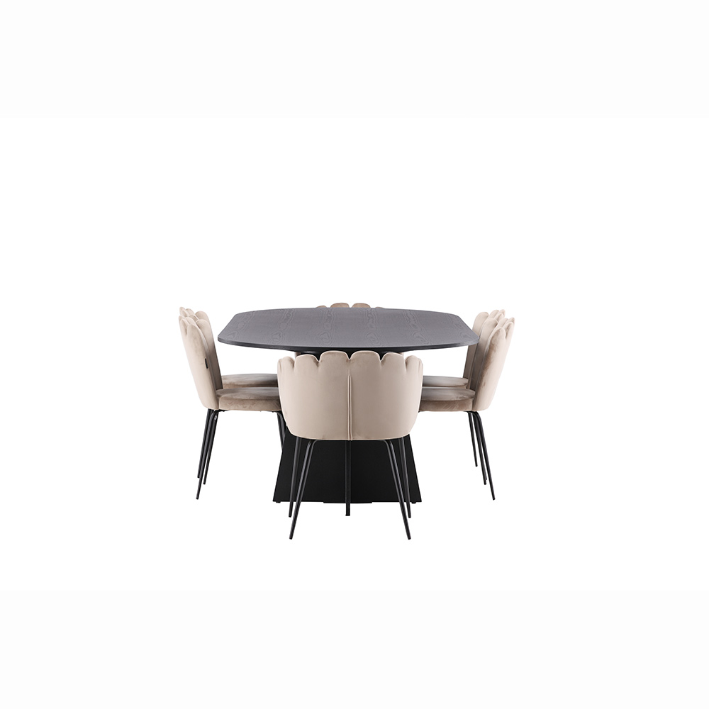 Spisegruppe Venture Home Bootcut med 4 Limhamn Light Stoler