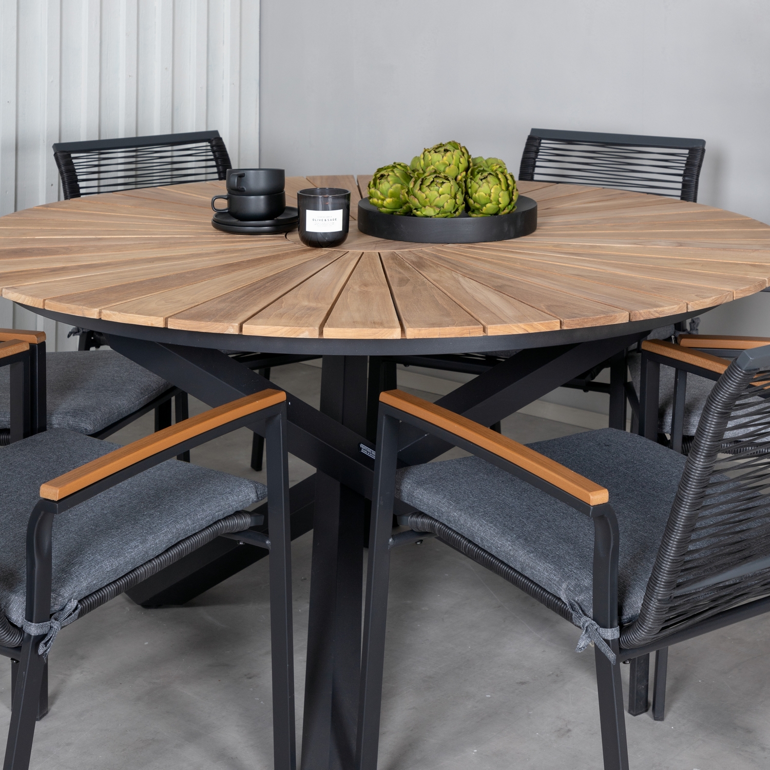 Spisegruppe Venture Home Meya med 6 Douglas Spisestoler
