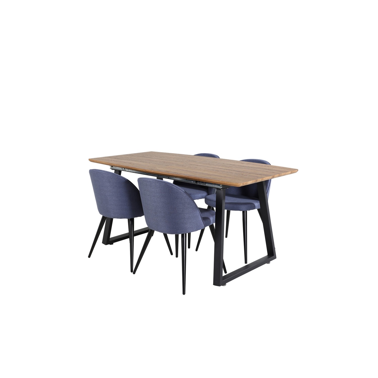 Spisegruppe Venture Home Ina med 4 Valentina Stoler Polyester