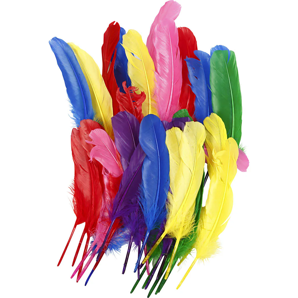 Fjær Creativ Company Ass Farger 20 cm 36 stk/1 Pk