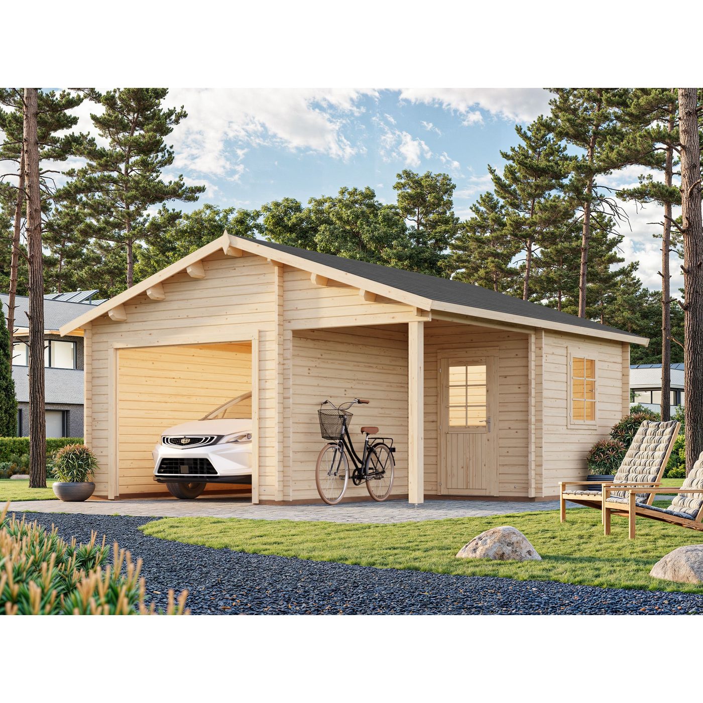 Garasje Palmako Roger 21,9 m2 uten Port