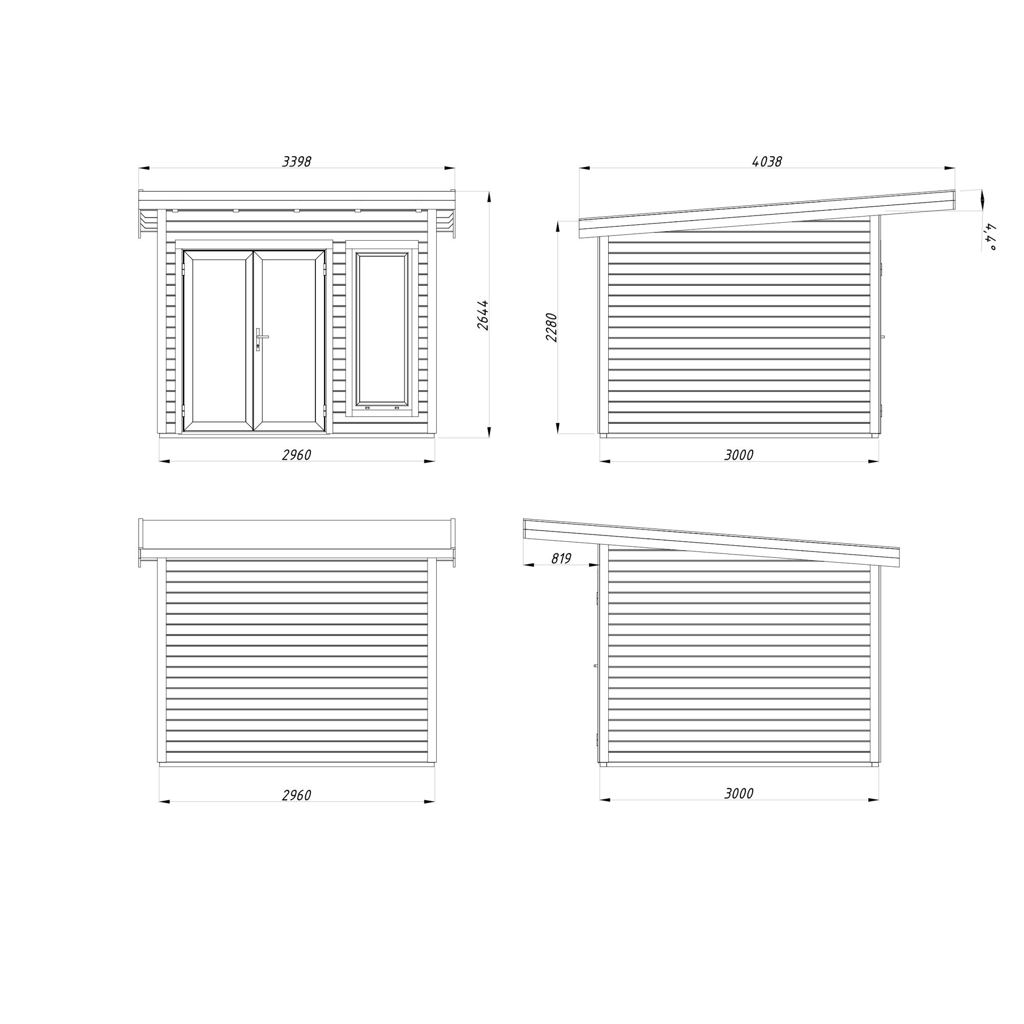 Hagestue Palmako Aurelia 8,9 m² (inv. 8,4 m²)