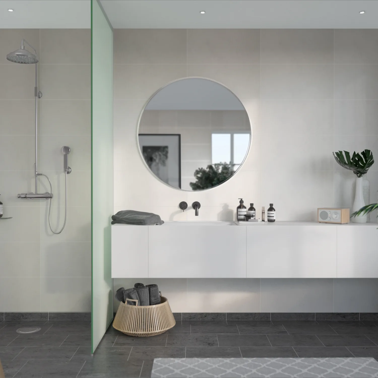 Baderomspanel Fibo 2145-M6030 S Grey Cement