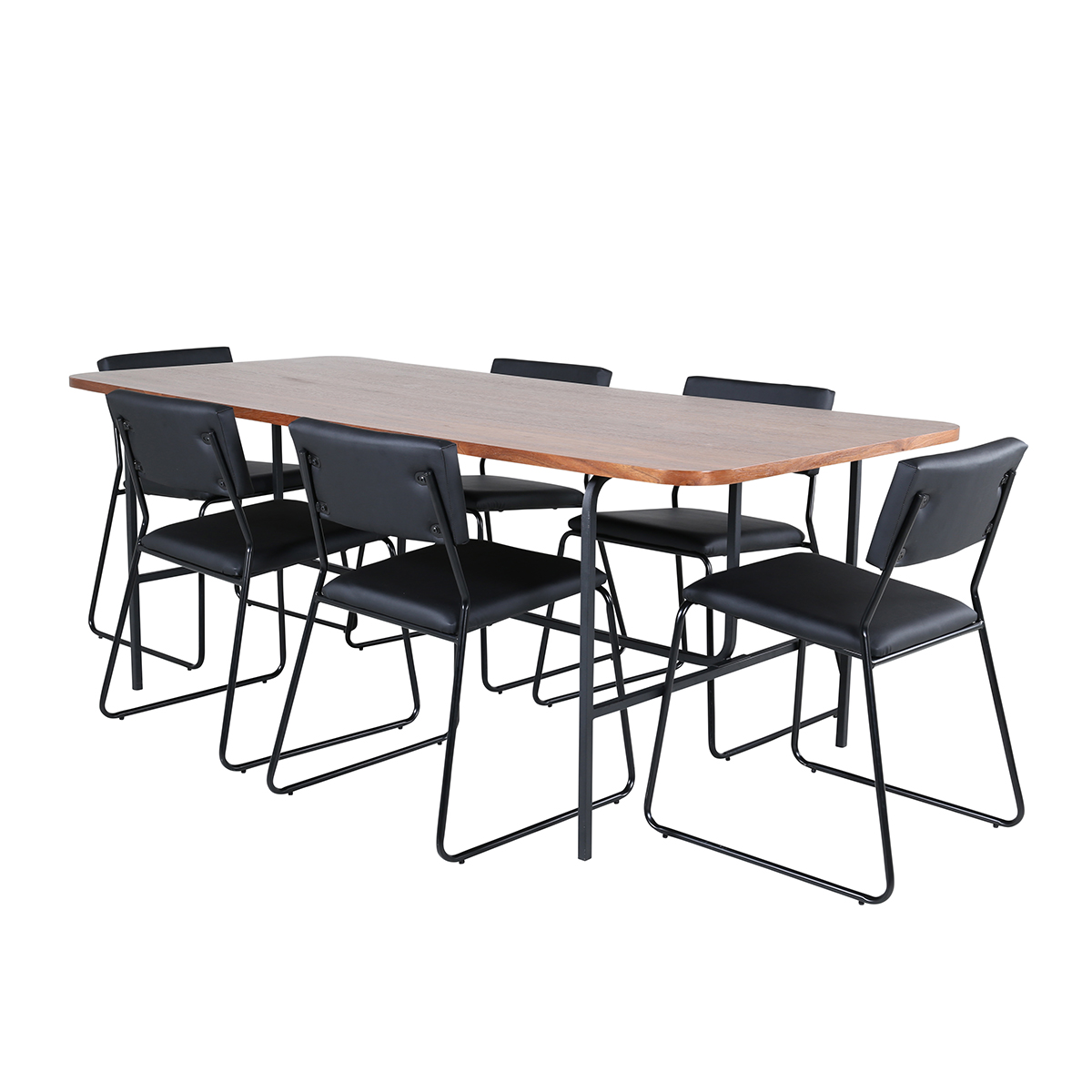 Spisegruppe Venture Home Chicago Spisebord og Kungshamn Spisestol Brun